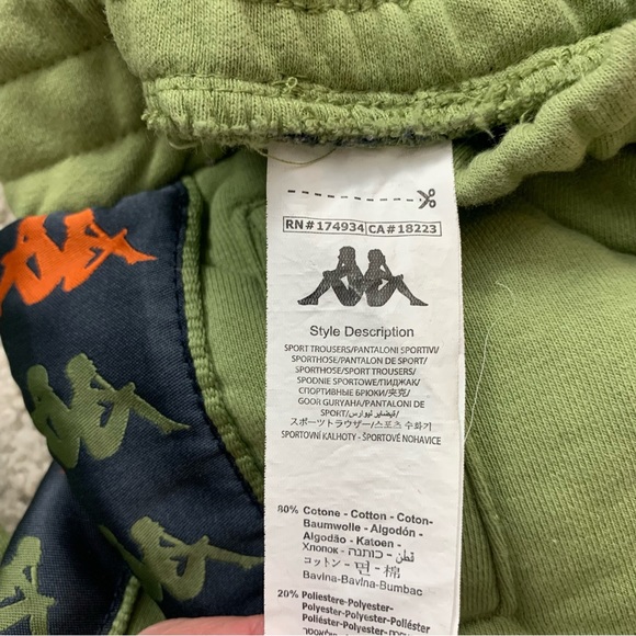 BABY Toddler Boys KAPPA Olive GREEN Stripe Logo JOGGING Designer TRACK SUIT  2 T - Picture 5 of 6